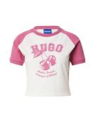 HUGO Shirts 'Dana'  pink / hvid