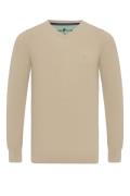 DENIM CULTURE Pullover 'NOVAK'  beige / lysegrøn