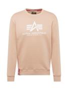 ALPHA INDUSTRIES Sweatshirt  fersken / hvid