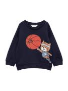 MANGO KIDS Sweatshirt 'PARIS'  navy / brun / orangerød / hvid