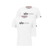 ALPHA INDUSTRIES Bluser & t-shirts  sort / hvid