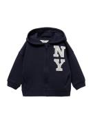 MANGO KIDS Sweatjakke 'NYC'  navy / lysegrå / hvid