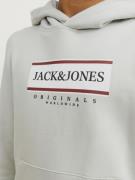 Jack & Jones Junior Sweatshirt 'JORFrederiksberg'  grå / mørkerød / hv...