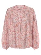 OPUS Bluse 'Faisy Daylight'  mandarin / pastelpink