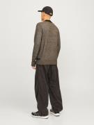 JACK & JONES Pullover 'JCOSpace'  mudderfarvet / sort