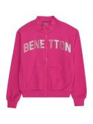 UNITED COLORS OF BENETTON Sweatjakke  cyclam / rosé / sølv