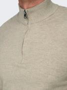 Only & Sons Pullover 'ONSLoui'  beige-meleret