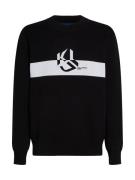 KARL LAGERFELD JEANS Sweatshirt  sort / hvid