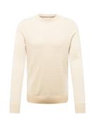 JACK & JONES Pullover 'JJEGlobe'  beige / lysebeige / hvid