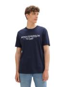 TOM TAILOR DENIM Bluser & t-shirts  navy / lyseblå / hvid