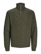 JACK & JONES Pullover 'JPRBLUNORTH'  grøn-meleret