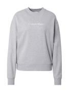 Calvin Klein Sweatshirt 'HERO'  lysegrå / hvid