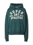 Superdry Sweatshirt 'Essentials'  smaragd / hvid