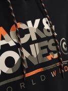 JACK & JONES Sweatshirt 'JJLuke'  khaki / orange / sort / hvid