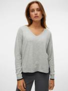 VERO MODA Pullover 'VMBREEZE'  grå-meleret / sort