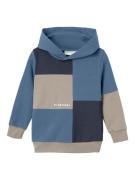 NAME IT Sweatshirt 'NMMLyne'  mørkebeige / marin / safir / hvid