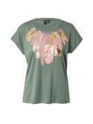 VERO MODA Shirts 'VMFARI'  guld / mørkegrøn / lys pink