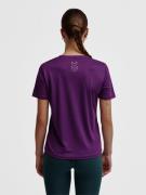 Hummel Funktionsbluse 'TE TOLA'  aubergine / hvid