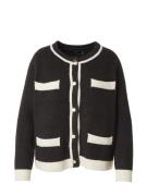 Vero Moda Curve Cardigan 'VMCRANIA'  creme / sort