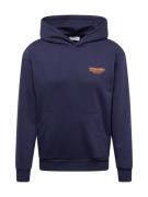 JACK & JONES Sweatshirt 'JJOLIVE'  navy / orange