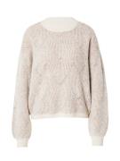 PIECES Pullover 'PCJENNA'  mørkebeige / naturhvid