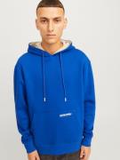 JACK & JONES Sweatshirt 'JJELegacy'  blå / hvid