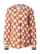 Emily Van Den Bergh Bluse  oliven / orange / lyserød / hvid