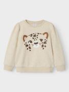 NAME IT Sweatshirt 'NMFODILIA'  sand / brun / mørkebrun / hvid