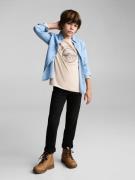 MANGO KIDS Shirts 'SUMMIT'  sand / lysebrun / mørkebrun