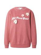 Oasis Sweatshirt 'Let Love Grow'  gul / hindbær / pastelpink / hvid