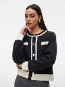 VERO MODA Cardigan 'VMRania'  sort / hvid