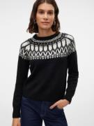 VERO MODA Pullover 'VMSimone'  sort / hvid