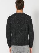 KOROSHI Pullover  sort-meleret