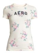 AÉROPOSTALE Shirts  ecru / mørkegrøn / pudder / sort