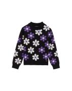 WE Fashion Pullover  lilla / sort / hvid