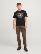 JACK & JONES Bluser & t-shirts 'MICK'  ecru / sand / natblå / rustbrun