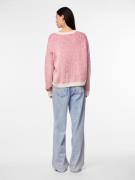 PIECES Pullover 'PCKARMEN'  fuchsia / hvid