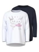 NAME IT Bluser & t-shirts 'NMFVIX'  navy / dueblå / gammelrosa / hvid