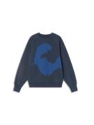 Thinking MU Sweatshirt 'Flower Bonnie'  blå / navy