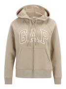 Gap Petite Sweatjakke 'HERITAGE'  beige / mørkebeige / offwhite