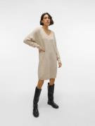 VERO MODA Strikkjole 'Ellylefile'  beige