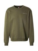 Tommy Jeans Sweatshirt 'LINEAR'  oliven / hvid