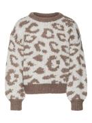 Vero Moda Girl Pullover 'ZELMA'  ecru / brun