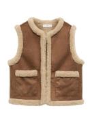 MANGO KIDS Vest 'VIENA'  umbra / cappuccino