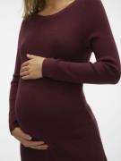 Vero Moda Maternity Strikkjole  vinrød