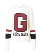 GUESS JEANS Pullover  carminrød / sort / hvid