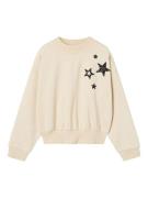 NAME IT Sweatshirt  lysebeige / sort