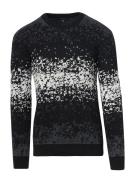 KOROSHI Pullover 'Punto'  grå / sort / hvid