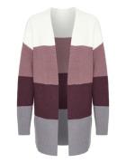 CULTURE Cardigan 'Olivia'  lilla / sort / hvid