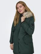 Only Maternity Vinterparka 'IRIS '  beige-meleret / petroleum